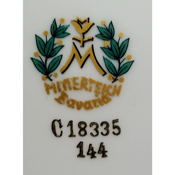 German Vintage Mitterteich Bavaria Red Gilt Gold Saucer Dessert and Plate - - Picture 5 of 7